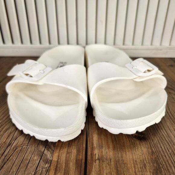 Birkenstock Madrid EVA Slides Womens Size 10 White Rubber Buckle Strap Sandals - Picture 2 of 9